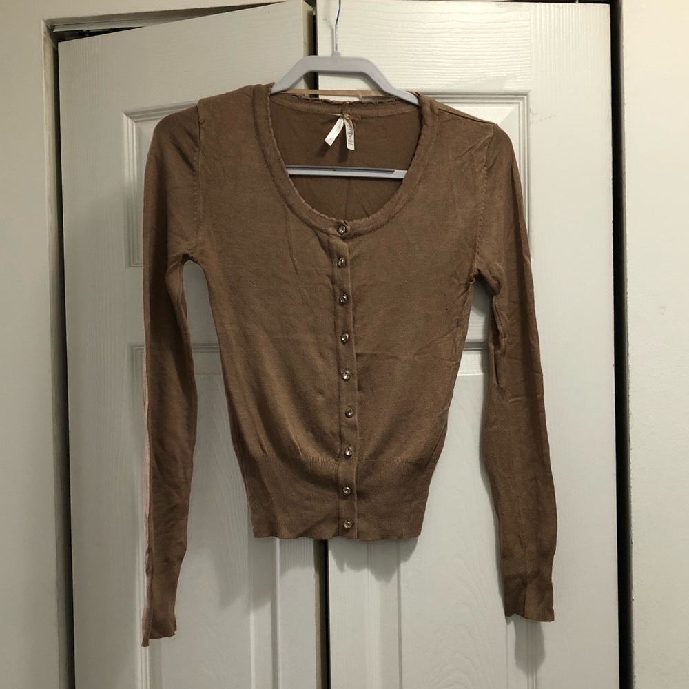 Beige brown cardigan